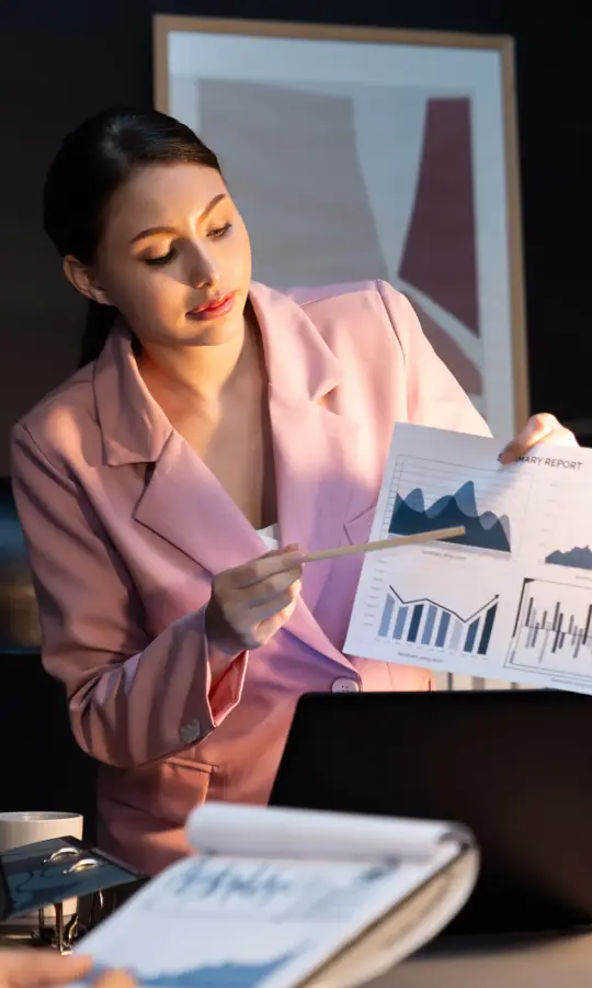 Woman presenting